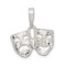 Sterling Silver Comedy & Tragedy Mask Charm Jewerly 23mm x 19mm